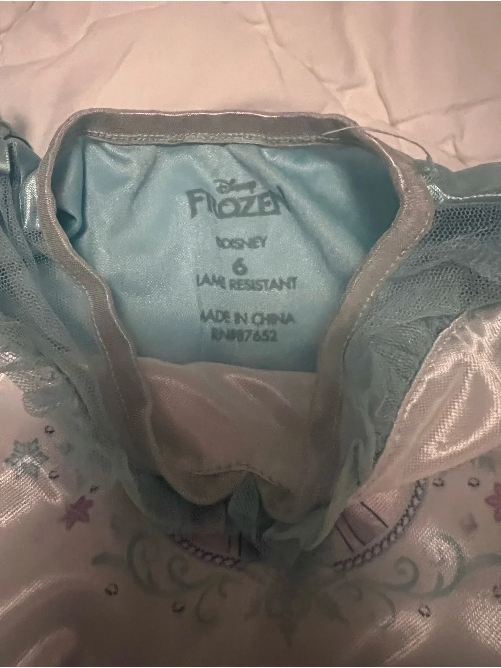 Disney Elsa Light Blue Satin and Sheer nightgown